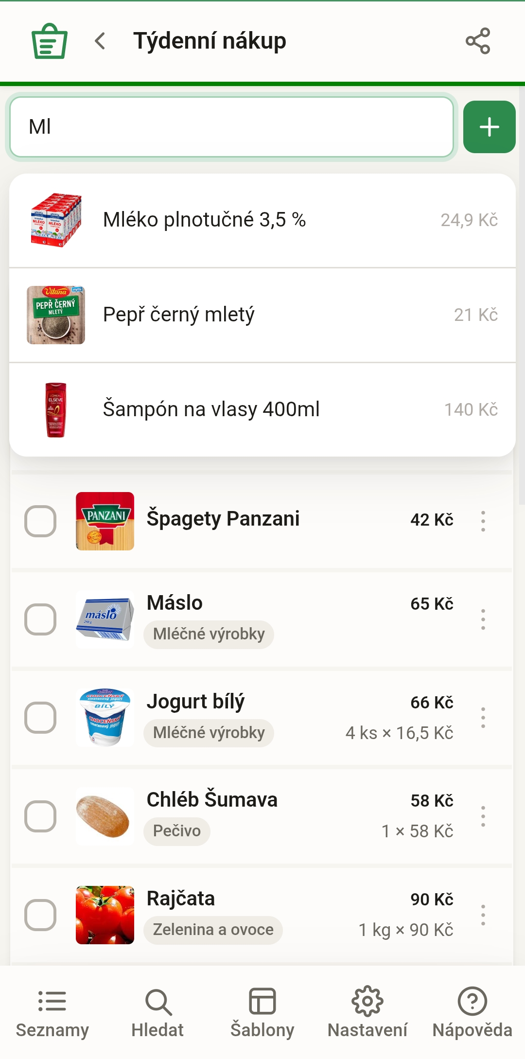Shopindex – szybkie dodawanie pozycji do listy zakupów